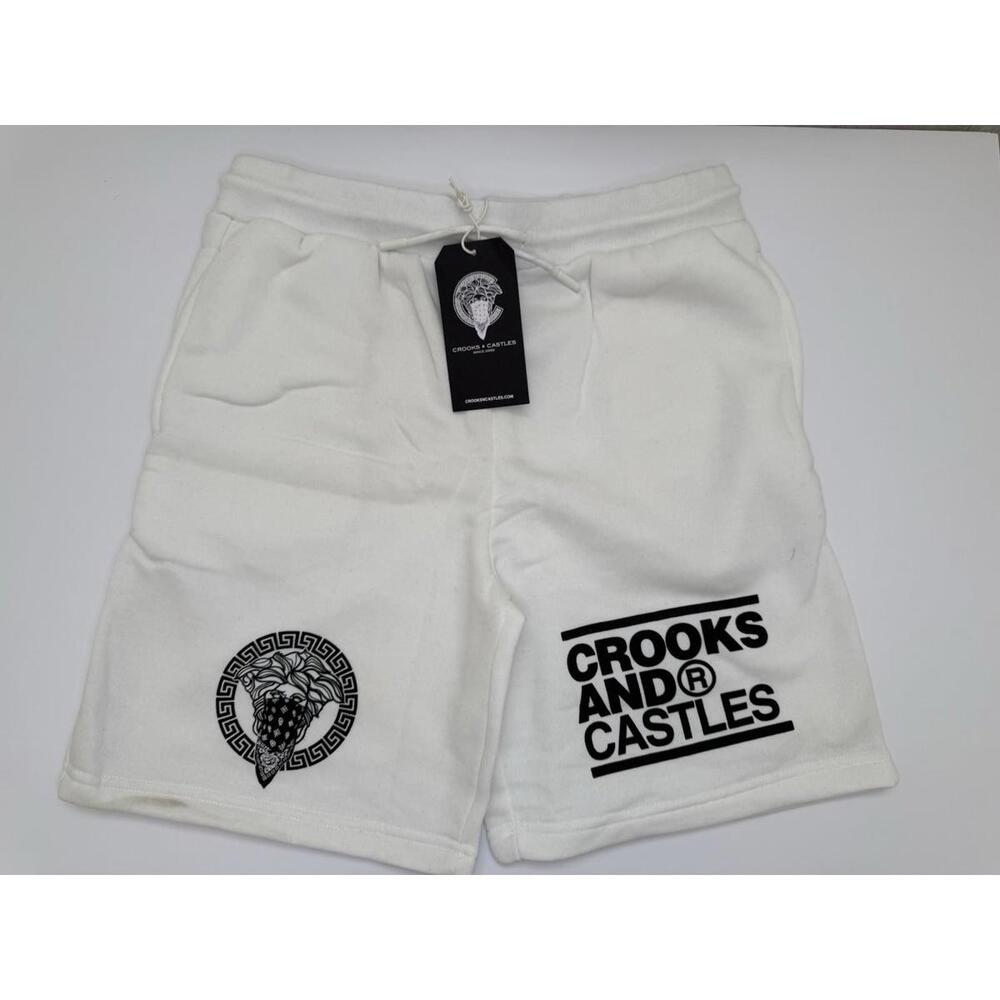 Crooks & Castles Men's White Shorts Men’s Medium NWT Brand New